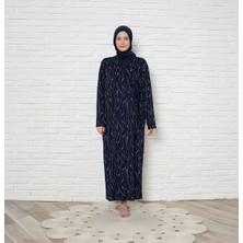 Madame Clara Yandan Bağlamalı Kadın Mevsimlik Namaz Elbisesi, Terletmeyen Namaz Kıyafeti, Dökümlü Ferace