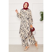 Nz Boydan Düğmeli Kolu Lastik Detaylı İkili Takım Füme