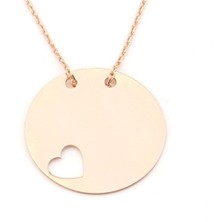 Kadın 925 Ayar Gümüş Isimli Plaka Kalp Kolye