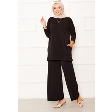 Ozk Cep Detaylı Sandy Ikili Takım Siyah