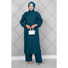 Md Kolları Çımalı İkili Takım Petrol Yeşili