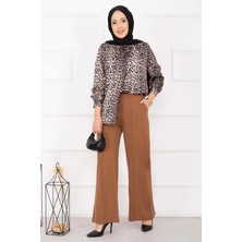 MDS Önü Çimalı Cep Detaylı Pantolon Taba