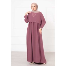 Pol Bolero Görünümlü Elbise Koyu Pudra