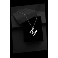Unisex 925 Ayar Gümüş Harfli Kolye