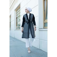 Puantiye Detaylı Tül Abaya 350TH-8007 Siyah
