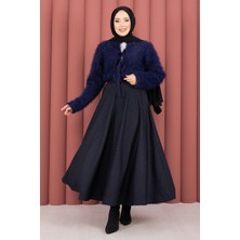 Cvn Soft Pötikare Desenli Etek İndigo