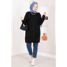 RAF Baklava Örgü Triko Tunik Siyah