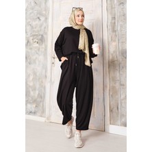 Md Salaş Kesim Şalvar Pantolonlu Takım Siyah