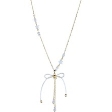 Klips Toptan Beyaz Ip Fiyonk Detay Inci Boncuk Kolye