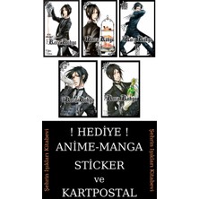 Gerekli Şeyler Yayıncılık Kara Kahya 1-2-3-4-5 Manga Seti (5 Kitap) / Black Butler / Anime-Manga Sticker ve Kartpostal Hediye
