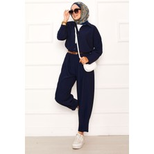 Md Rahat Kalıp Şalvar Pantolonlu Takım Lacivert