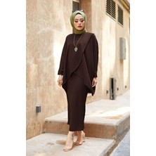 Mdı Etek ve Tunik Ikili Kombin Kahve