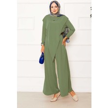 Ozk Önü Asimetrik Detaylı Sandy İkili Takım Mint