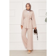 Mat Seyyar Kuşaklı Brit Düğmeli Ikili Takım Taş