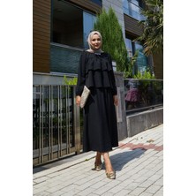 Md Volan Detaylı Etekli İkili Takım Siyah