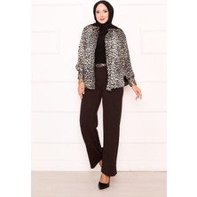 MDS Pens Detaylı Palazzo Pantolon Kahve