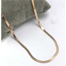 Kadın 925 Ayar Gümüş Italyan Yassı Ezme Zincir