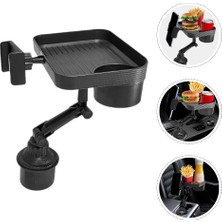 Cosmostech 3-In-1 Araç Bardak Tutucu Yemek Tepsisi – 360° Döner Cup Holder Genişletici, Telefon Tutuculu, Ayarlanabilir Araç Içi Kahve & Atıştırmalık Masası
