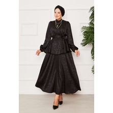 Md Beli Lastikli Seyyar Kuşaklı Jakar  İkili Takım Siyah