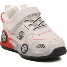 Cool Racing P Beyaz Cırtlı Erkek Çocuk Spor Ayakkabı