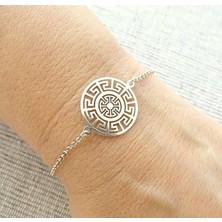 925 Ayar Gümüş Unisex Özel Desenli Bileklik