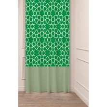 Greendecor Geometrik Çizgi Şekiller Özel Tasarım Desenli Dijital Baskılı (Tek Kanat) Modern Şık Fon Perde