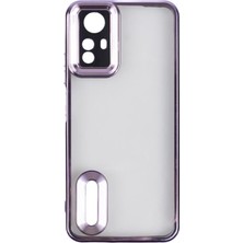 Ceponya Xiaomi Redmi Note 12S Kılıf Köşeleri Renkli Şeffaf Kamera Korumalı Silikon Luxury Kapak