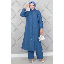 Md Kolları Çımalı İkili Takım İndigo