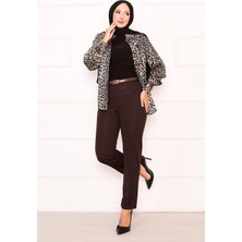 MDS Çımalı Tesettür Pantolon Acı Kahve