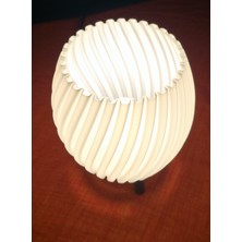 Dekoratif 3D Pla Baskı Modern Tasarımlı Abajur V2