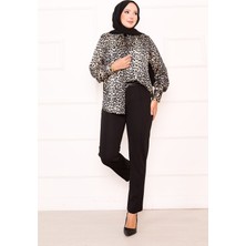 MDS Çımalı Tesettür Pantolon Siyah