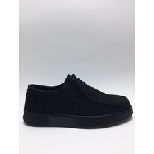 Retto Hakiki Deri Nubuk Bağcıklı Siyah Esnek Kauçuk Tabanlı Erkek Ayakkabı C-93253076RTTO