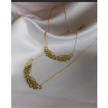 Kadın 925 Ayar Gümüş Melek Kanadı Kolye