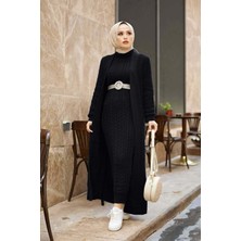 SB Örgülü Hırkalı Takım Siyah