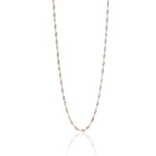 925 Ayar Gümüş Rose Kaplama 45 cm Singapur Zincir