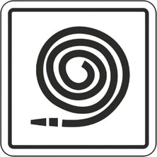 Ermap Yönlendirme ve Uyarı Levhası Yangın Hortumu (12 x 12 Cm)