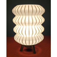 Dekoratif 3D Pla Baskı Modern Tasarımlı Abajur V4