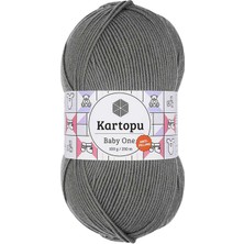 Vexor 1 Adet Baby One Tüylenmeyen El Örgü Ipi Yünü Koyu Gri K1921