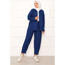 Md Rahat Kalıp Şalvar Pantolonlu Takım İndigo