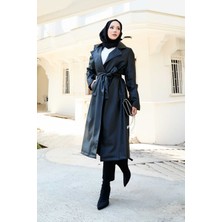 Ent Seyyar Kuşaklı Deri Kap Siyah