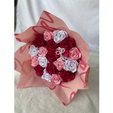 Satence Store Özel Tasarım 19'lu Solmayan Gül Buketi-Sevgililer Günü Özel