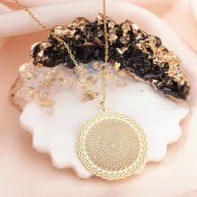 925 Ayar Gümüş Allah 99 Isim 24 Ayar Altın Kaplama Islami Kolye