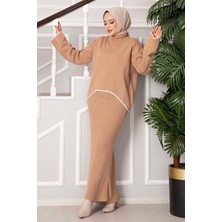 Mo Çoban Dikişli Crop Elbise TEN