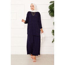 Ozk Kraş Desen Sandy İkili Takım Lacivert