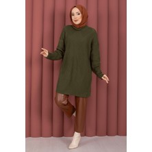 RAF Vinea Baklava Desen Triko Kazak Haki