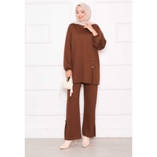 Azr Düğme & Yırtmaç Detaylı Oyşo Takım Taba