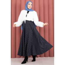 Cvn Klasik Pötikare Desen Etek İndigo