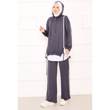 Kapüşonlu Önü Lastik Detaylı Oyşo Takım Antrasit