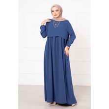 Pol Bolero Görünümlü Elbise İndigo