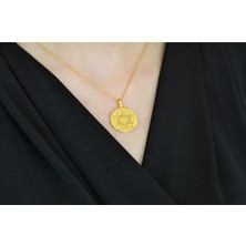 925 Ayar Gümüş Altın Kaplama Hz.süleyman Mührü